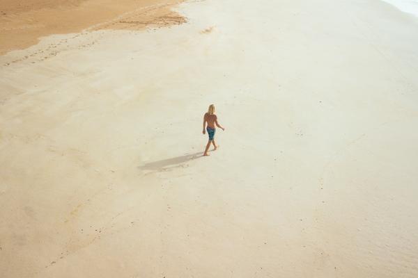 Woman alone on a beach
