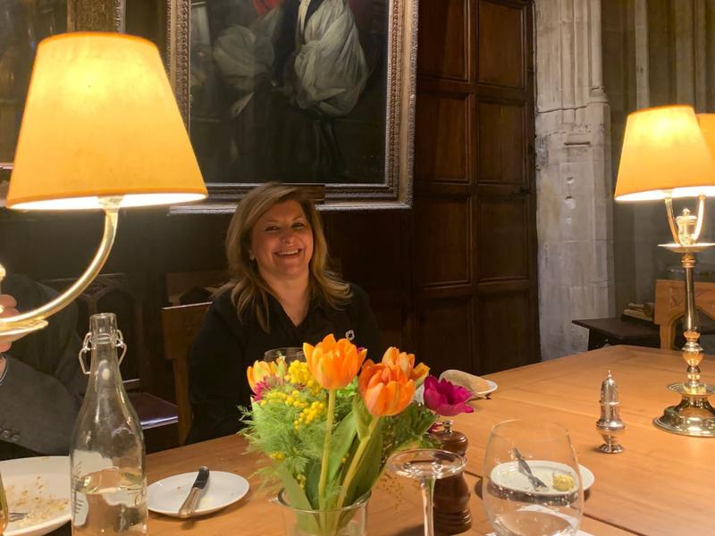 Giovanna Truda attends formal dinner at Christ Church