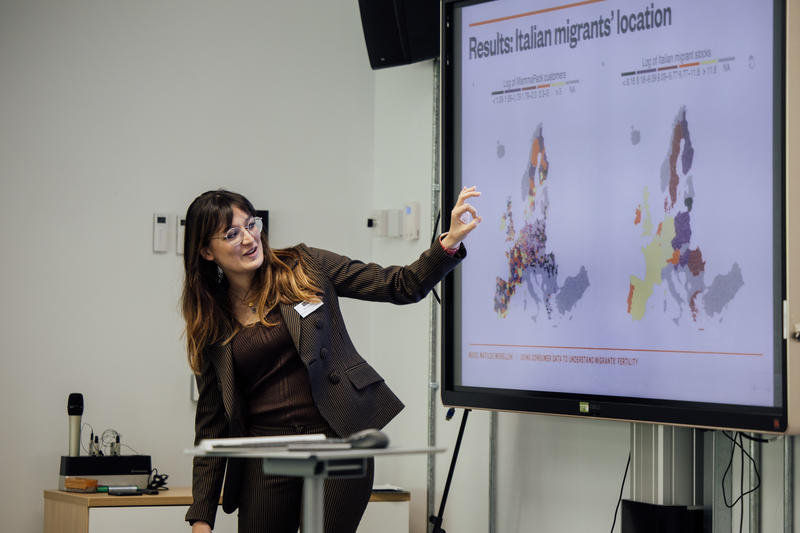 Image of speaker from industry collaboration workshop