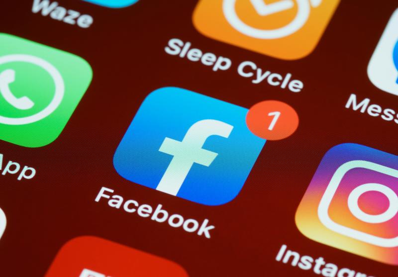 Image of Facebook app on a phone screen