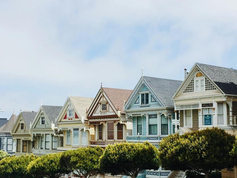 Image showing a street of identical houses in San Francesco, US