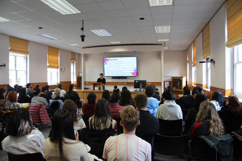 Scarlett Ng presents her research at the School of Law, University of Sheffield