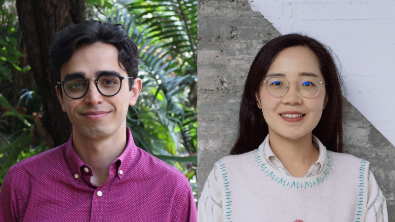 Images of Gabriel Funari and Xinyi Zhao 