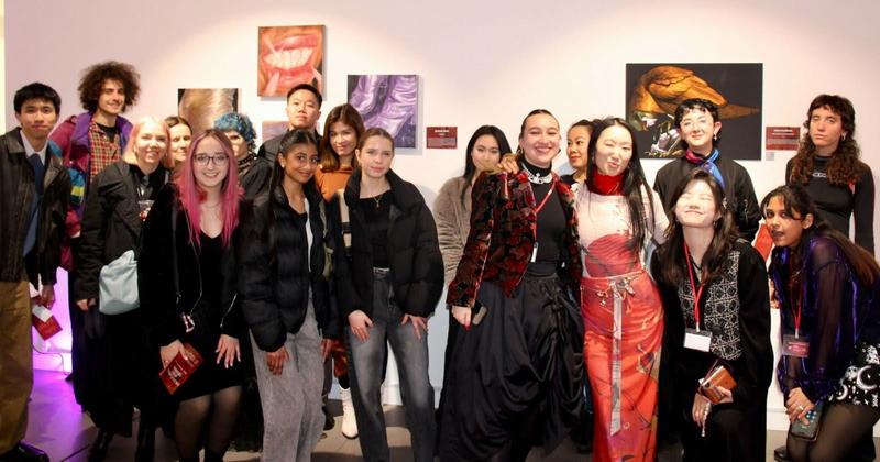 Image of attendees at Girlpane's exhibition 