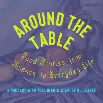 Around the Table podcast logo with subtitle Food Stories from Science to Everyday Life. 