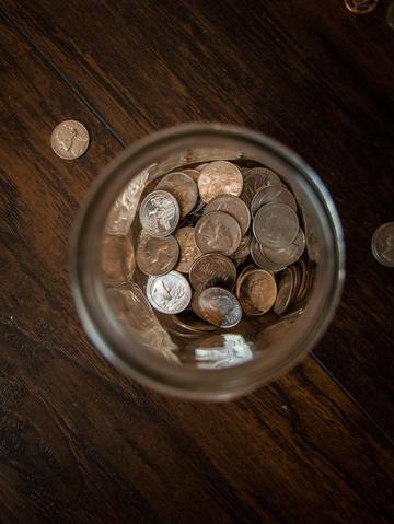 Jar of coins