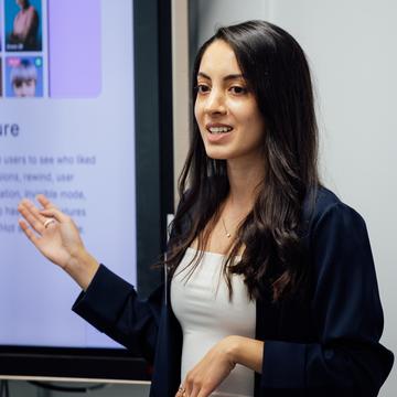 Image of speaker from industry collaboration workshop