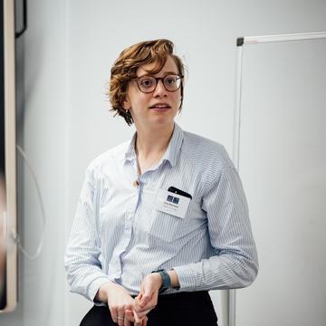 Image of speaker from industry collaboration workshop
