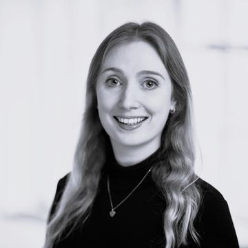 Black and white image of Chloe Bracegirdle