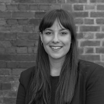 Black and white image of Emma Somas