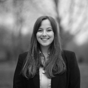 Black & white image of Emma Somos