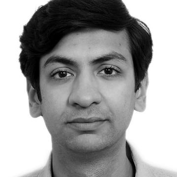 Black & white image of Prashant Poddar