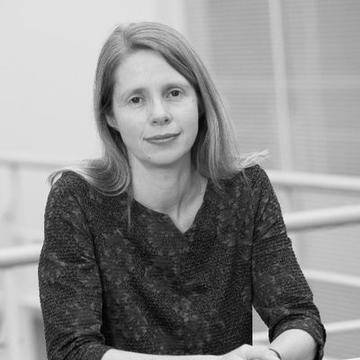 Black and white photo of Rachel Brooks