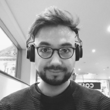 Black & white image of Daniel Valdenegro