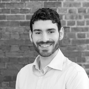 Black and white image of Jordan Rothschild 