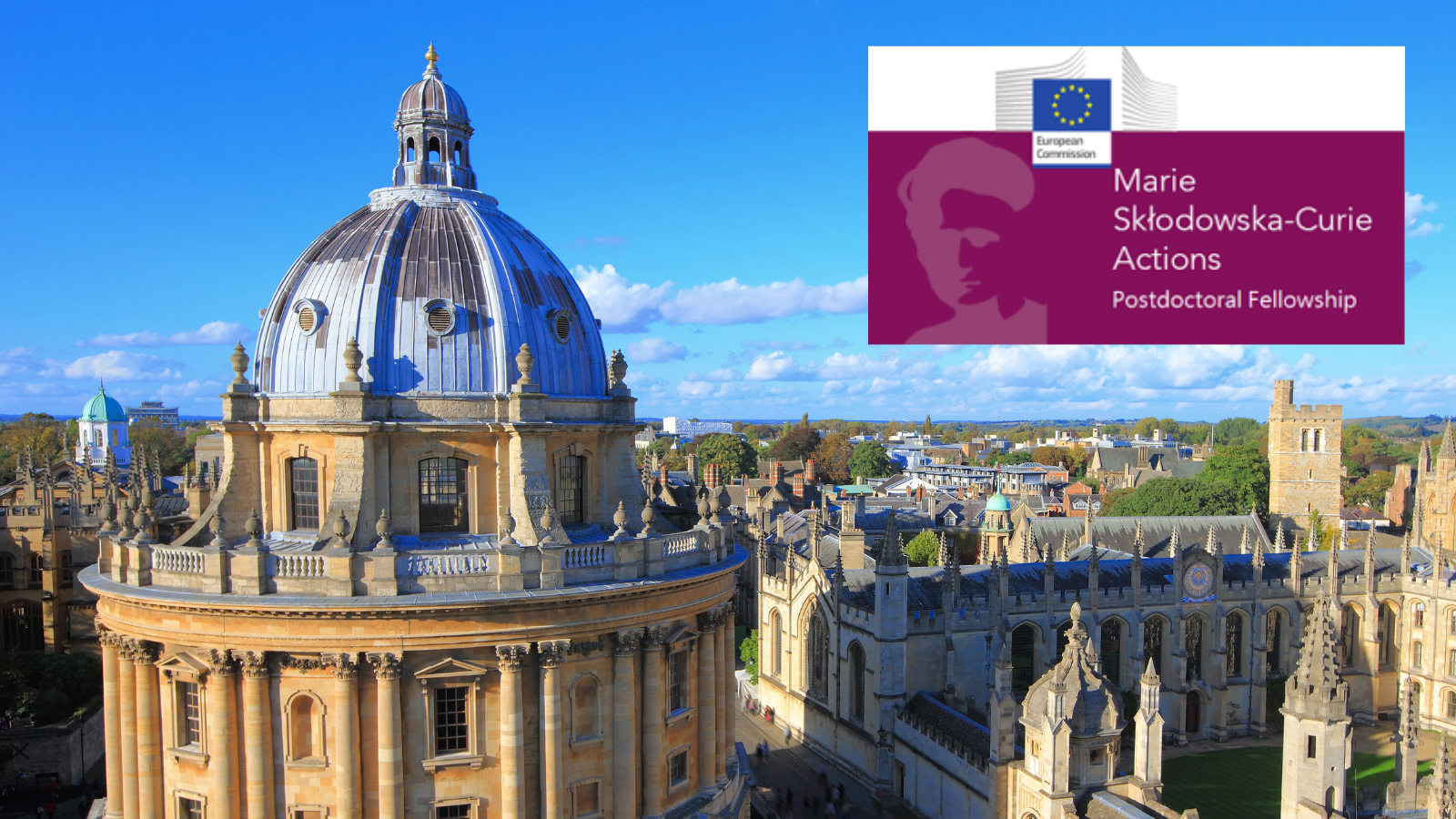 Image of Radcliffe Camera with logo for MSCA