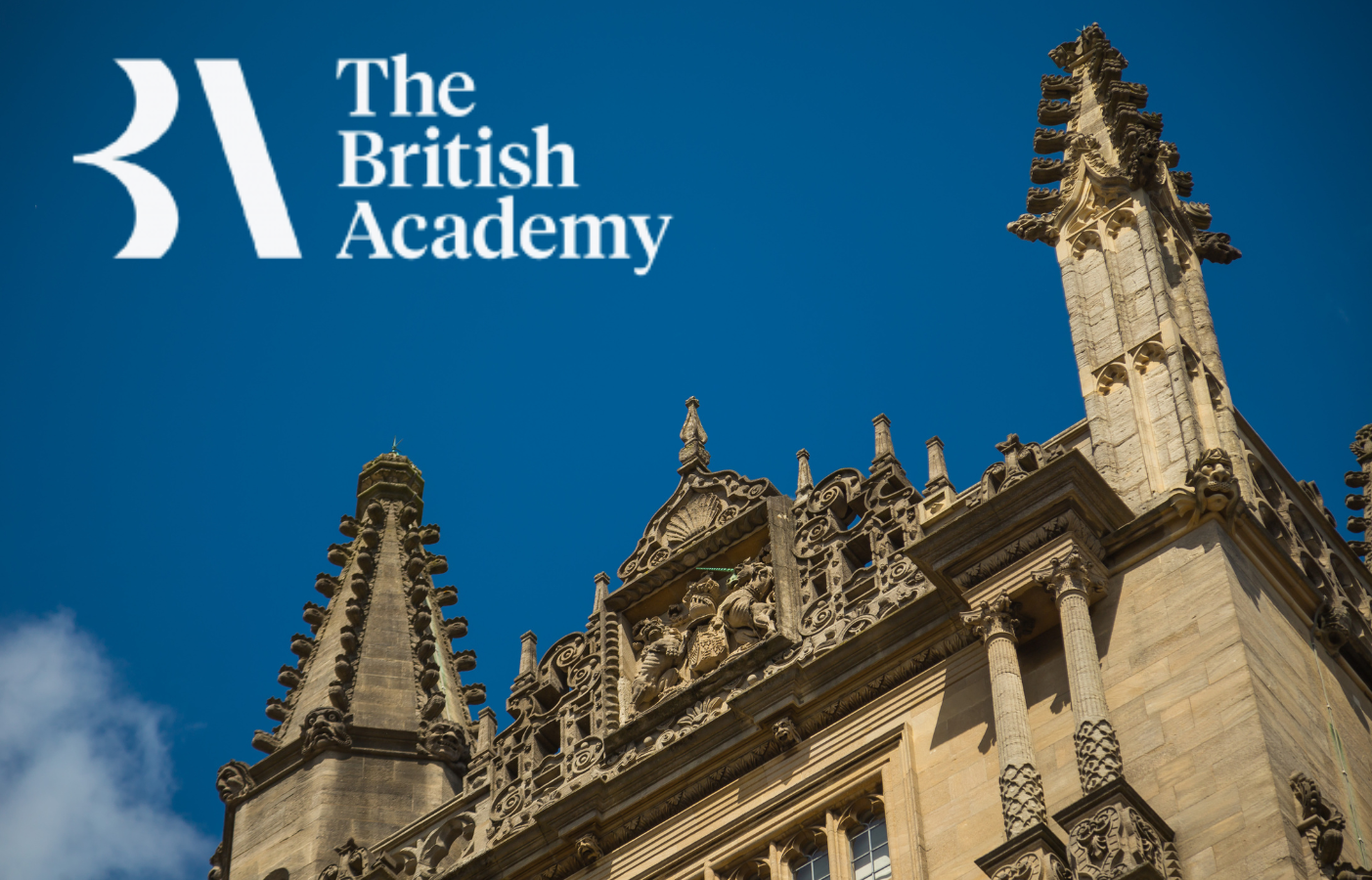 Image of the Bodleian Library with British Academy logo 