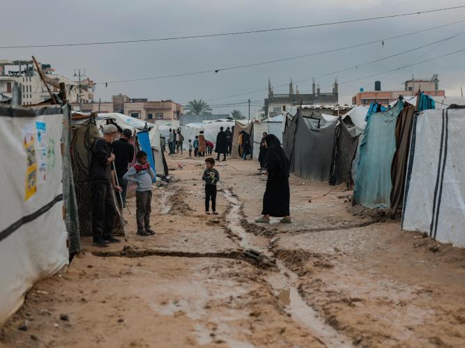Image of a refugee camp in Gaza