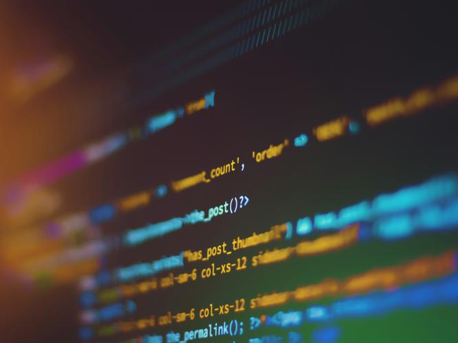 Image of code on a computer screen