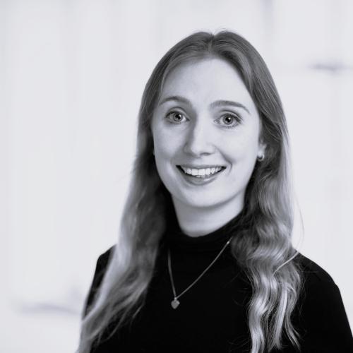 Black and white image of Chloe Bracegirdle
