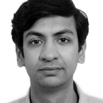 Black & white image of Prashant Poddar