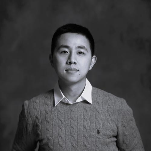 Black and white image of Zhuofei Lu