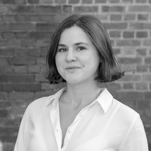 Black and white image of Emilia Ziosi