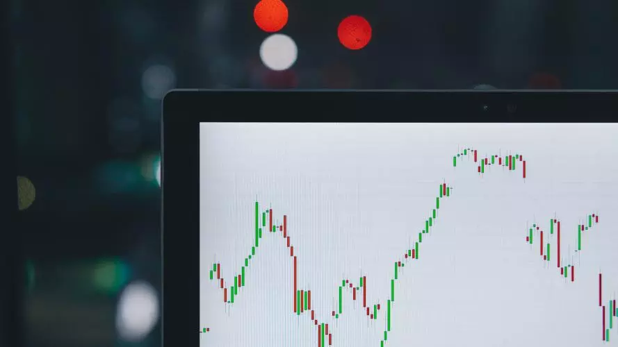 Close-up of data points on a screen