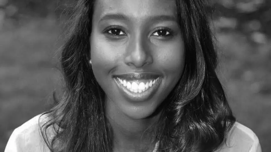 Black & white image of Aasli Abdi Nur