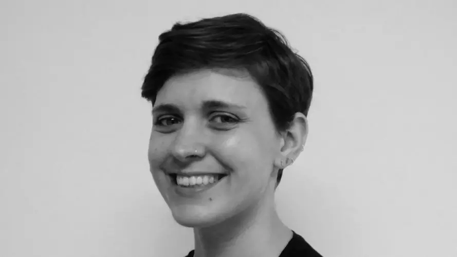 Black & white image of Emma Pritchard