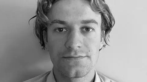 Black & white image of Harald Bjørnsbo