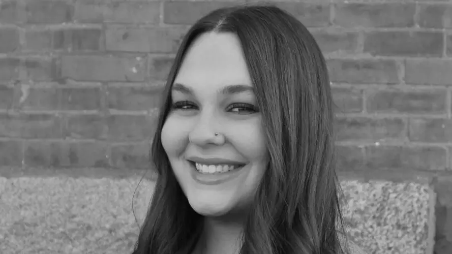 Black & white image of Lauren Golden