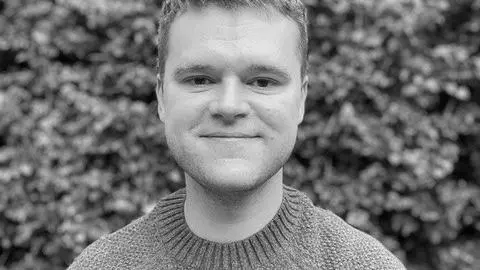 Black and white image of Morten Thomsen 
