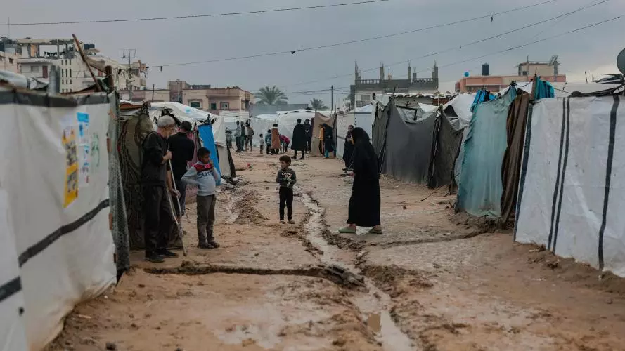 Image of a refugee camp in Gaza