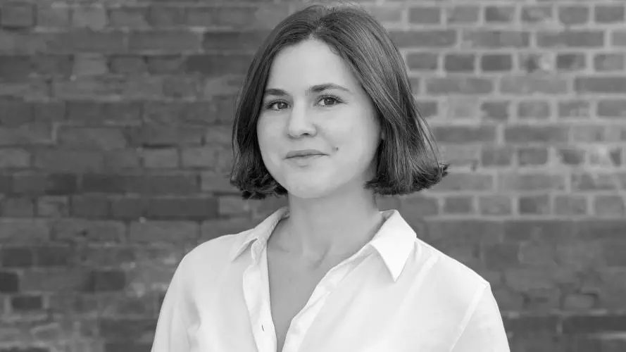 Black and white image of Emilia Ziosi