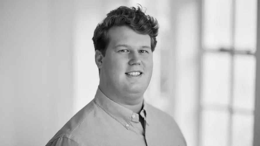 Black & white image of Niles Breuer
