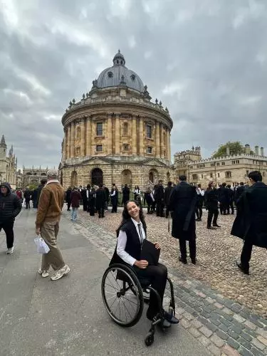 Image of Dakota J Betts in front of the Radcliffe Camera