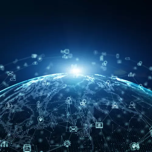 Image of code over the top of a globe