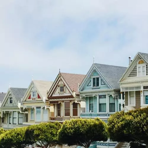 Image showing a street of identical houses in San Francesco, US