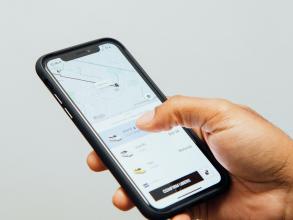 iPhone showing Uber journey