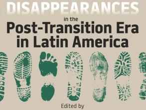 'Disappearances in the Post-Transition Era in Latin America' book cover, including images of footprints