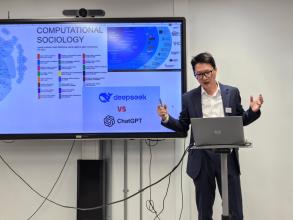 Image of Xiaoguang Fan presenting at the workshop