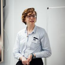 Image of speaker from industry collaboration workshop