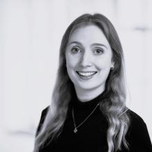 Black and white image of Chloe Bracegirdle