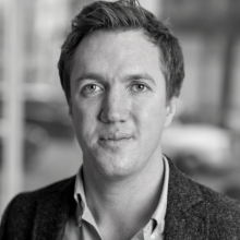 Black and white image of Neil Ketchley