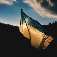 A photo of the flag of Ukraine