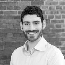 Black and white image of Jordan Rothschild 